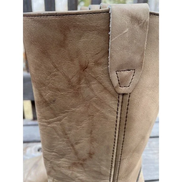 Vintage Wild Country Men's 10D Campus Boots Marbled Leather Square Toe